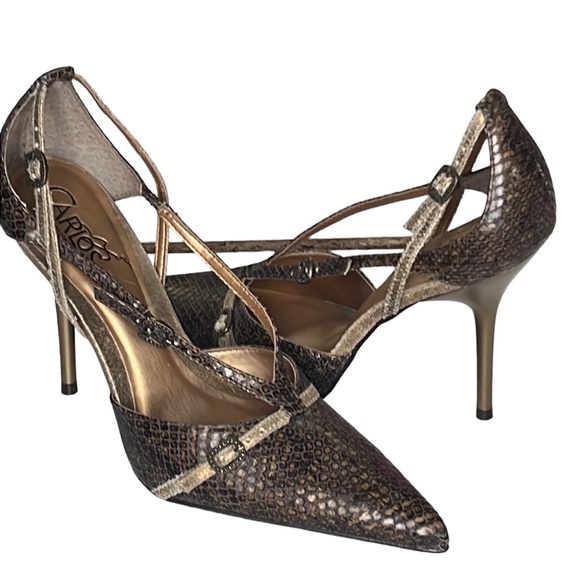 Carlos “Expose” Textured Pointed Heels - Picture 3 of 5